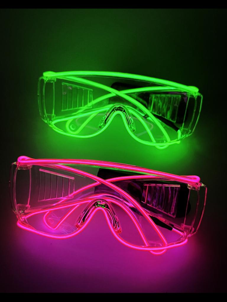Крутые светящиеся очки с технологией LED для диско-танцев, светящиеся для KTV-бара, реквизит для создания атмосферы с электрическими слогами, без батареек.
