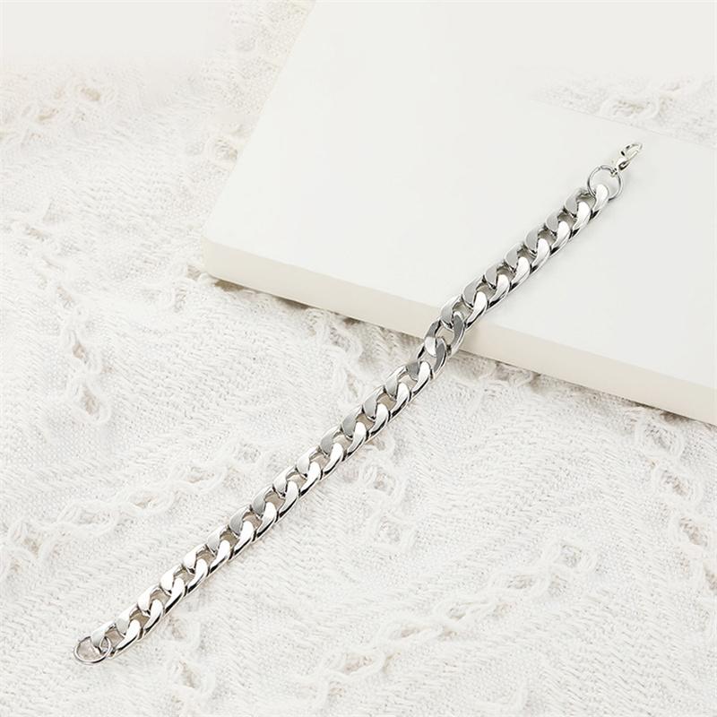 Personalized Hip Hop Fashion Titanium Steel Women's Bracelet Wristband Cuban Chain Accessories