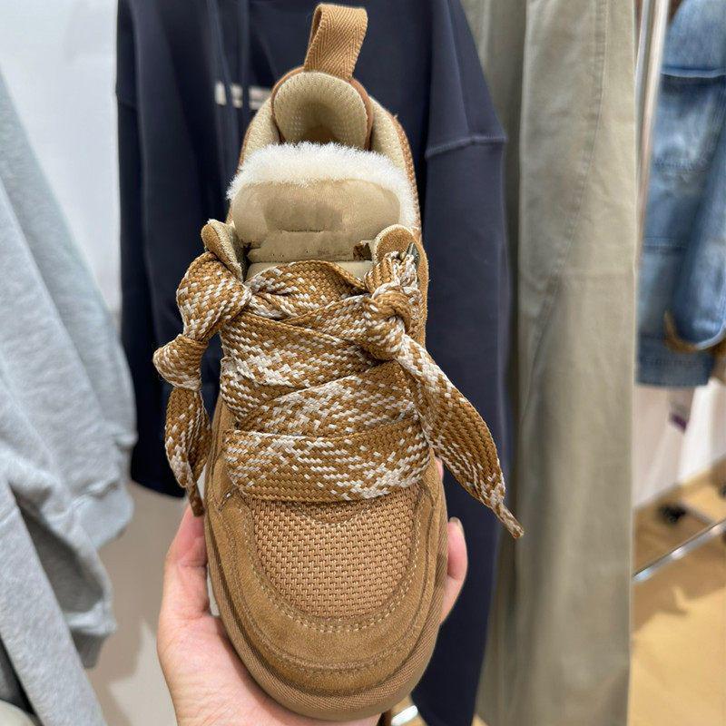 Женские зимние ботинки Henan Sangpo на толстой подошве, с меховой подкладкой, из коровьей кожи