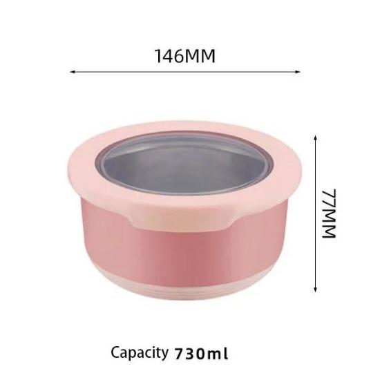 Коробка для хранения свежих продуктов из нержавеющей стали, герметичная миска для еды, не допускающая ожогов, с крышкой, кухонная герметичная миска для еды, коробка для хранения свежих продуктов