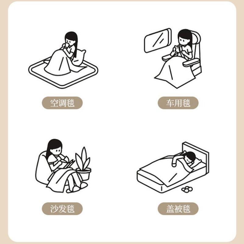 Ультрамягкий плед из искусственного кроличьего меха, теплый плюшевый полосатый плед, кондиционирующее одеяло, многофункциональное покрывало на диван