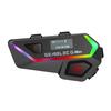 Motorcycle Helmet Bluetooth Intercom Headset 2000m 6 Riders BT 5.2 Interphone Wireless Communication System with Lights Smart Display