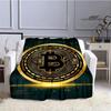 Одеяло Bitcoin Fashion Printed Детское теплое одеяло Мягкое уютное одеяло из фланели Одеяло для дивана-кровати Дорожное одеяло Подарок на день рождения