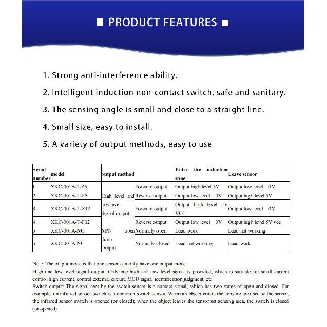 Infrared Sensor XKC01A Intelligent Human Body Induction Switch Advertising Machine Trash Can Proximity Detection