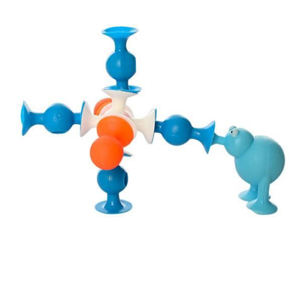 Happy Creatures 59 Pieces - Silicone Construction Blocks with Suction Cups