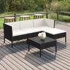 Day and Night - Day and Night 5-piece Garden Furniture Set and Black Synthetic Rattan Cushions