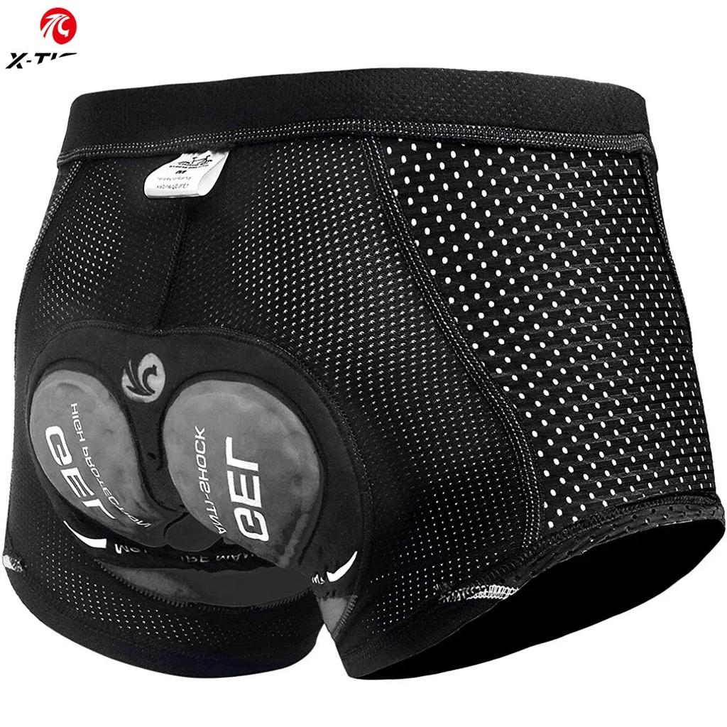 X-TIGER Men's Cycling Underwear Shorts 5D Gel Pad Breathable Non-Slip Bike Shorts Bike Underpant MTB Road Bike Riding Shorts