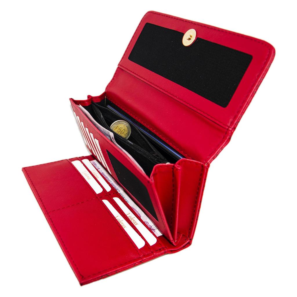 Lederax Длинный женский кошелек с застежкой-молнией, кошелек для монет, держатели для карт из искусственной кожи, женский клатч LD337