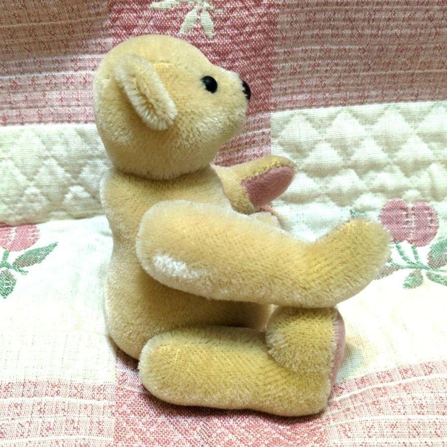 [USED] Handmade beige teddy bear with a small face, approximately 20cm