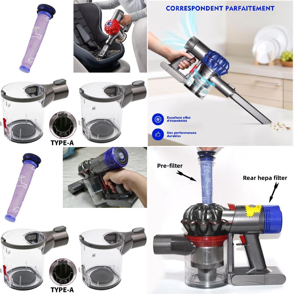 Для Dyson V6 Тип A Пылесборник с крышкой циклонного сбора для бытового использования