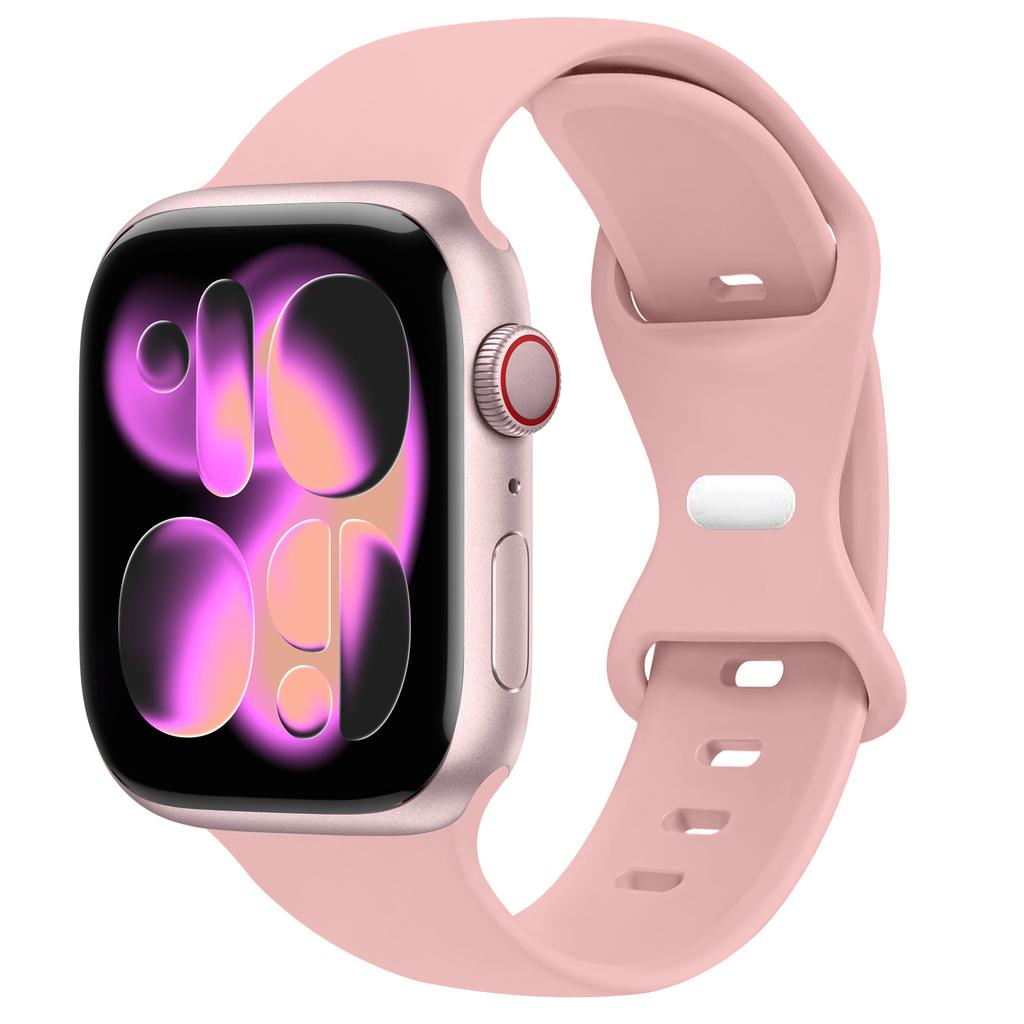 Спортивный силиконовый ремешок для Apple Watch Bands 40мм 44мм 46мм 45мм 41мм 49 42мм Correa Браслет iWatch серия 10 11 9 8 7 ultra 3 SE