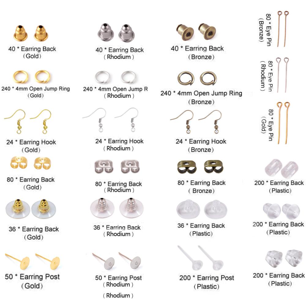 Alloy Accessories Jewelry findings Set Jewelry Making Tools Copper Wire OpenJump Rings Earring Hook Jewelry Making Supplies Kit
