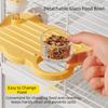 Rectangle Parrot Perch Stand with Water Bowl Birdcage Food Bowl  Easy To Clean
