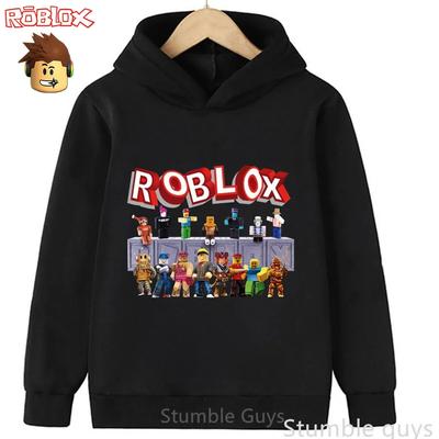 Roblox Детский комплект с капюшоном Осенняя толстовка С принтом игрового персонажа Мальчики Девочки Модная одежда