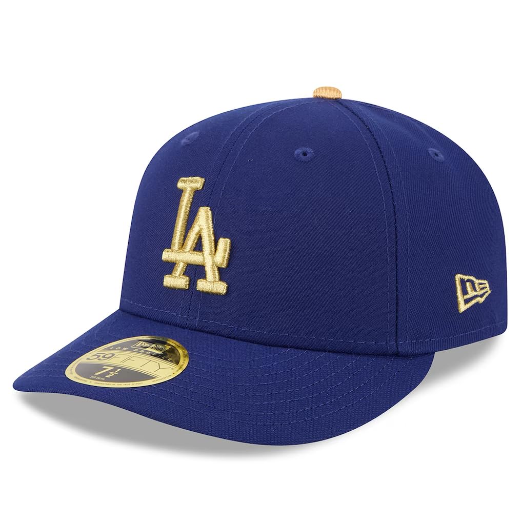 2025 Золотая Коллекция Зарубежный Импорт Кепка LP59FIFTY Los Angeles Dodgers MLB 2025 GOLD COLLECTION КЕПКА С ФИКСИРОВАННЫМ РАЗМЕРОМ КОРОЛЕВСКИЙ СИНИЙ LOS ANGELES DODGERS Шляпа НИЗКАЯ