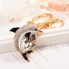 Creative Animal Dolphin Keychain Simple Light Luxury Korean Fashion Keychain Metal Diamonds Car Charms Women Bag Charms Keyring