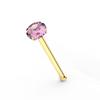 KODY PIERCING Булавка для носа из 14-каратного золота с шариком из розового камня - качественный пирсинг
