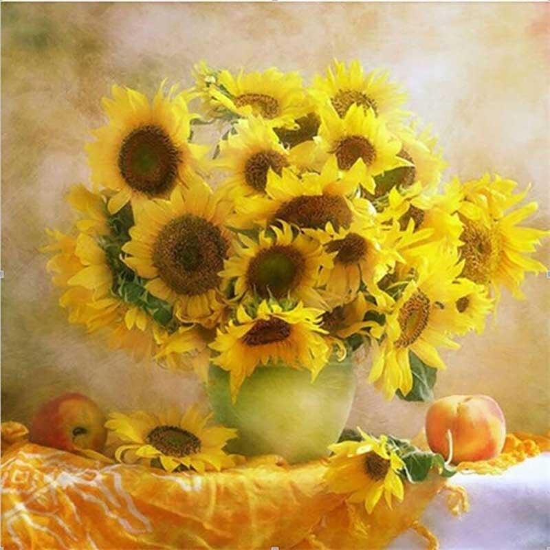 Diamond Diy Diamond Painting Flower Embroidery Lily Cross Stitch Full Round Drill Rhinestone Handmade Art Home Decor Gift