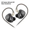 KZ Наушники-вкладыши Castor In Ear Hifi с 2 динамическими настраиваемыми арматурными драйверами и шумоподавлением, проводные стереонаушники 3,5 мм.