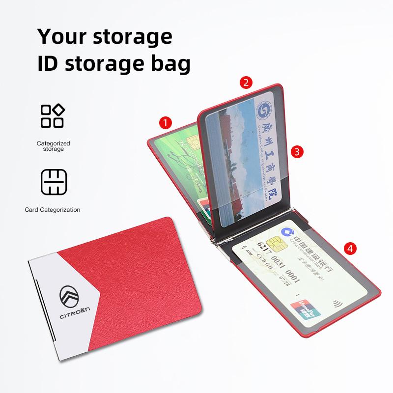 AQE3 Car Driver License Cover ID Card Wallet Accessories For Citroen C3 C5 C5X C4 e-C4 X e-C3 Berlingo C-Elysee C1 C-Crosser C6 C2