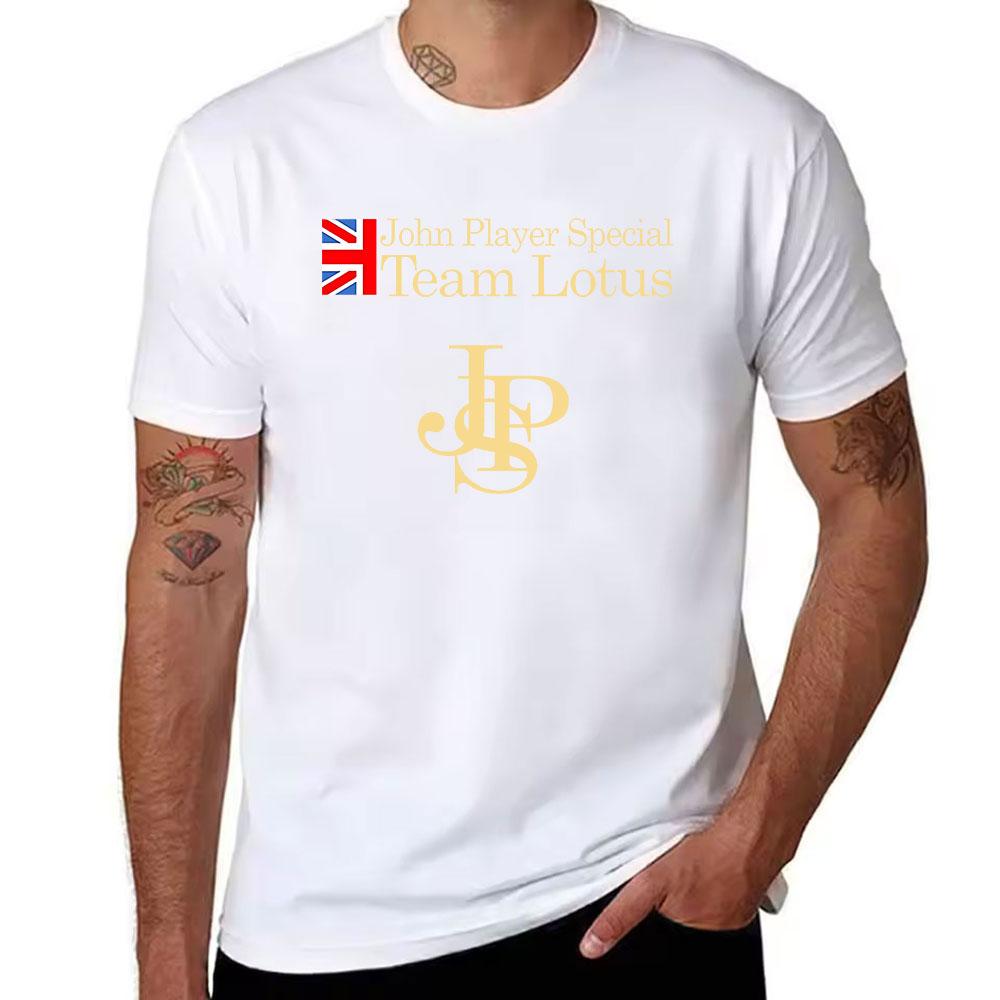Cotton T-Shirt John Player Special Team Lotus JPS Retro Racing Graphic Print Casual Tee
