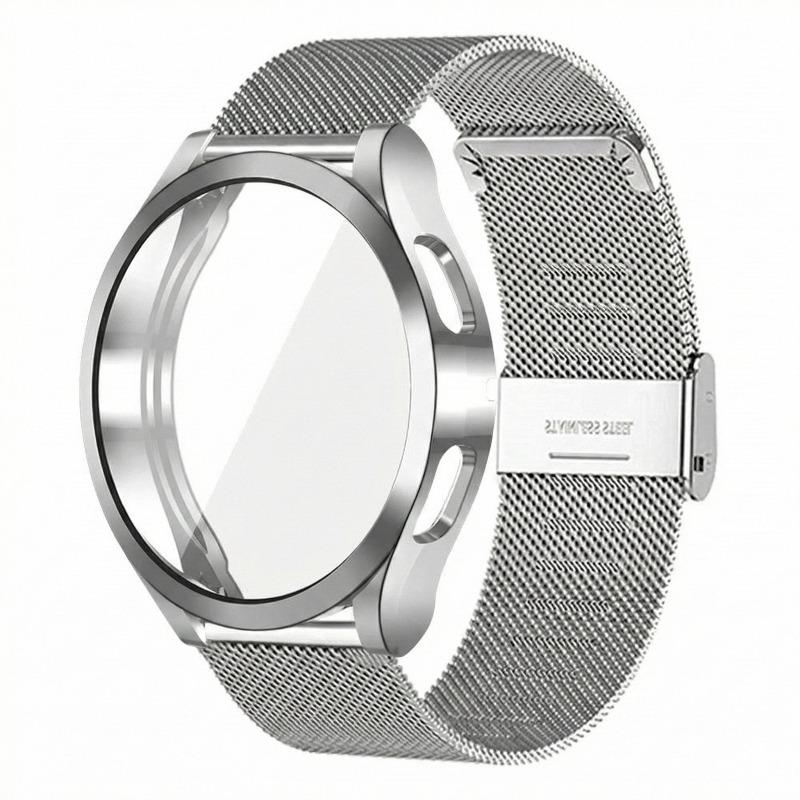 Watch Strap+PC Case for Samsung Galaxy Watch 7 6 5 4 44mm 40mm Protective Case Cover Metal Band for Galaxy Watch 4 5 6 7 40/44mm