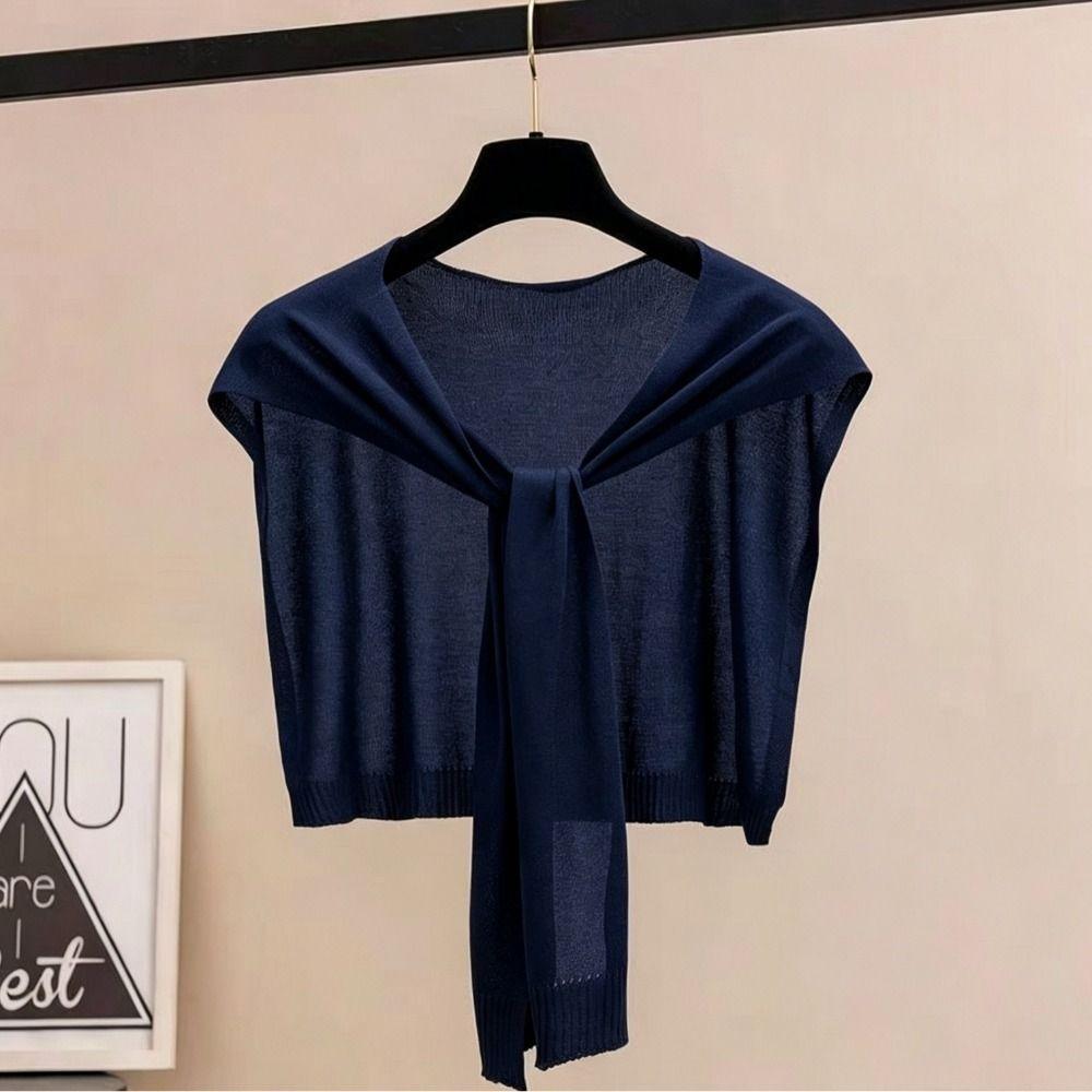 Thin Knitted Shawl Cloak Knitted Scarf Elegant Knitting Shawl Summer