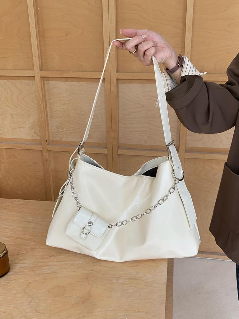 Spring and Summer New Simple Armpit Bag Large Capacity Casual Versatile Fashion Earphone Bag Commuter Shoulder Tote Bag
