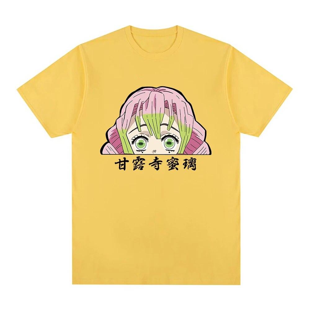 Убийца демонов Kimetsu No Yaiba Swordsmith Village футболка унисекс с эстетической графикой футболка Mitsuri унисекс аниме Unisexga хлопковая футболка песочного цвета