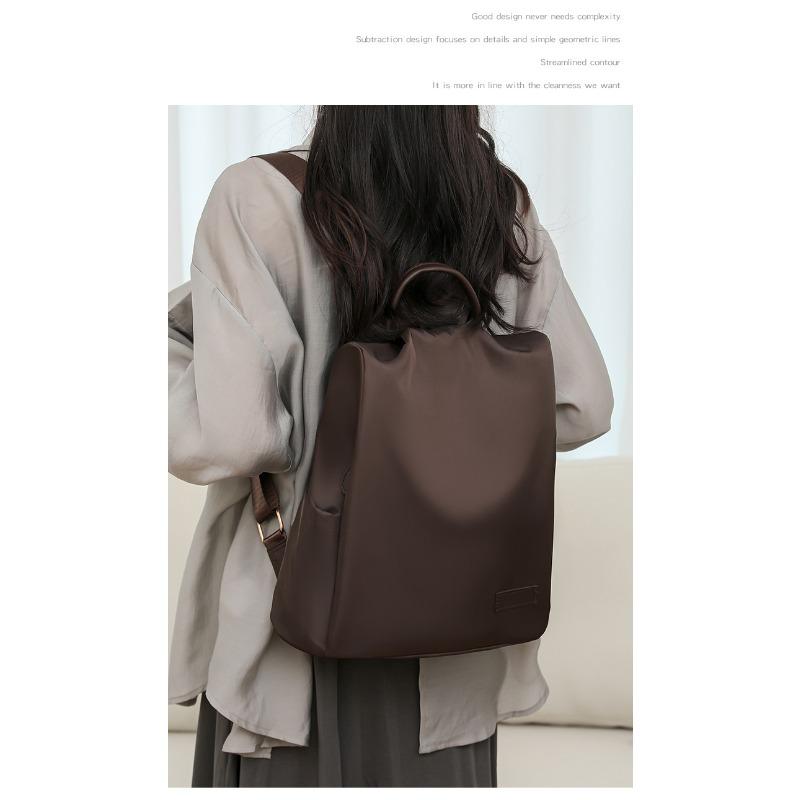 Рюкзак Anti Theft, женский трансграничный новый простой повседневный рюкзак для поездок на работу, однотонная ретро-сумка большой вместимости, легкая дорожная сумка