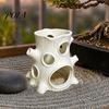 High Quality Fish House Cave 2Pcs 3D Printed Aquarium Tree Stump Shelter, Tank Landscaping Creative Ornaments, Multiple Holes Hiding for Artistic
