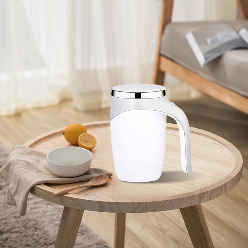 Automatic Stirring Mug, Rechargeable Portable Electric Coffee Stirring Cup, Stainless Steel Rotating Magnetic Home Drinking Tool