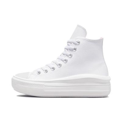 Кеды Chuck Taylor All Star Move Удобные Толстая Подошва Повседневные Нескользящие Прочные Высокие Кеды Женские Кроссовки Белый 571622C