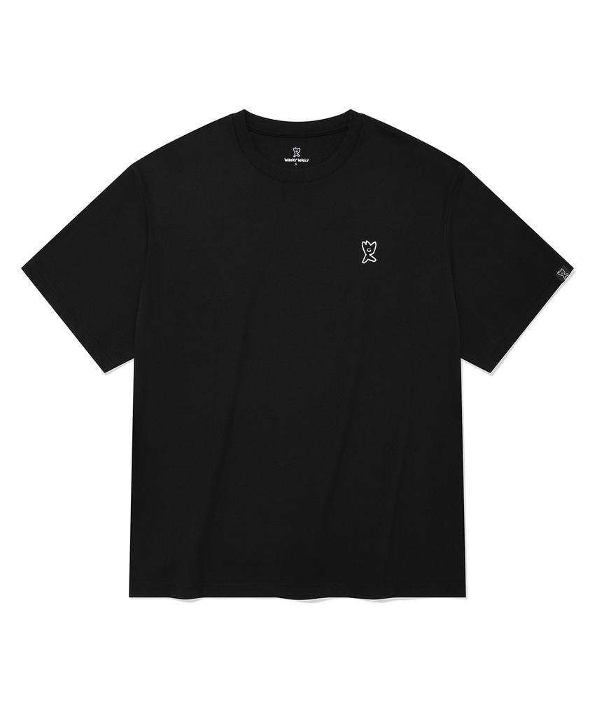 WACKY WILLY [2Pack] Logo Short Sleeve T-Shirt White/Black