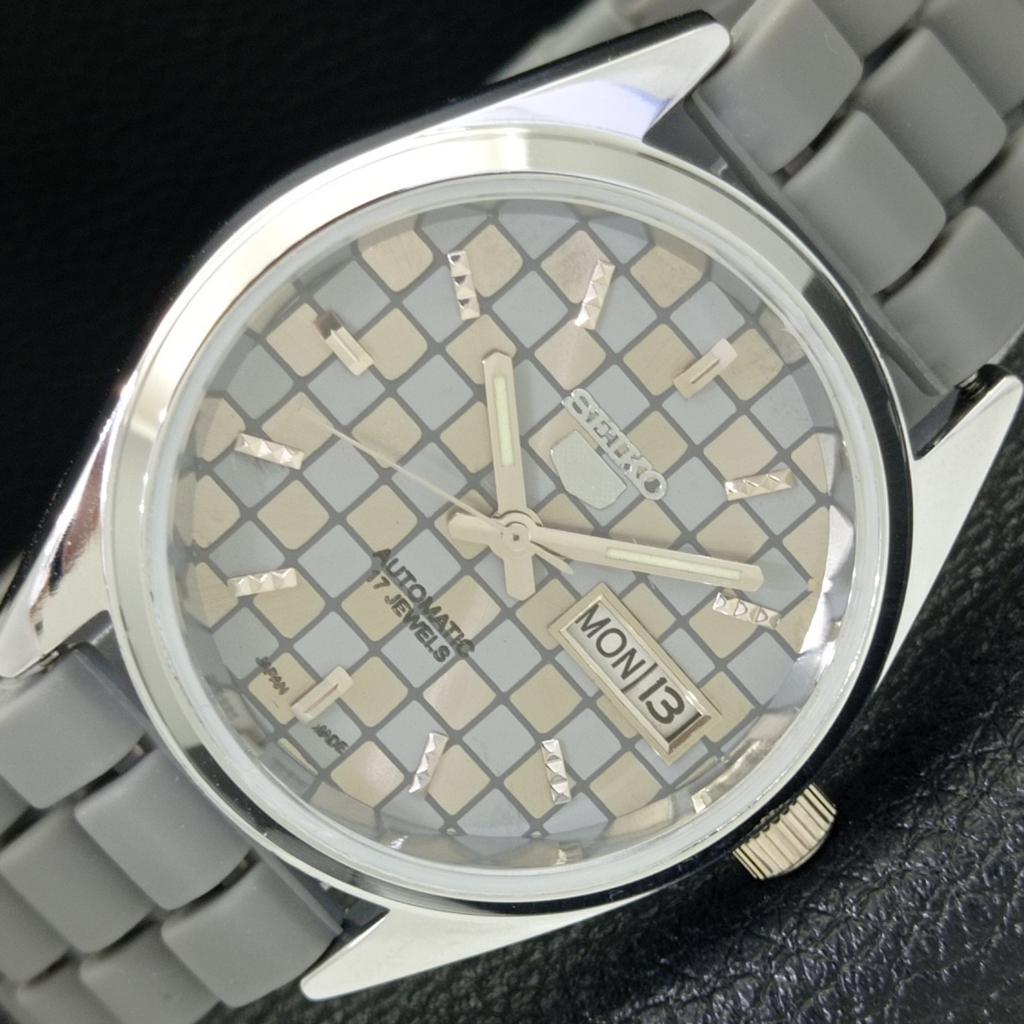 SEIKO 5 AUTOMATIC JAPAN MENS 6309A REFURBISHED GREY COLOR DIAL WATCH a440319-4