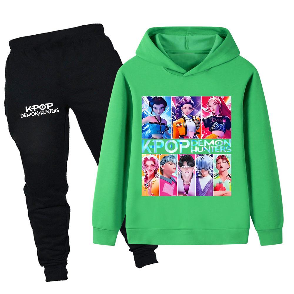 PB1230 Детский K-pop худи с длинными рукавами и принтом Mira Zoey Rumi Sajaboys, брюки