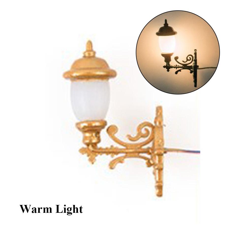 Модель 3В Белый/Теплый свет Материал АБС-металл Сад Двор Светодиодный свет Новый Настенный светильник для кукольного домика