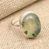 Prehnite Gemstone Handmade 925 Sterling Silver Ring Jewelry For Her
