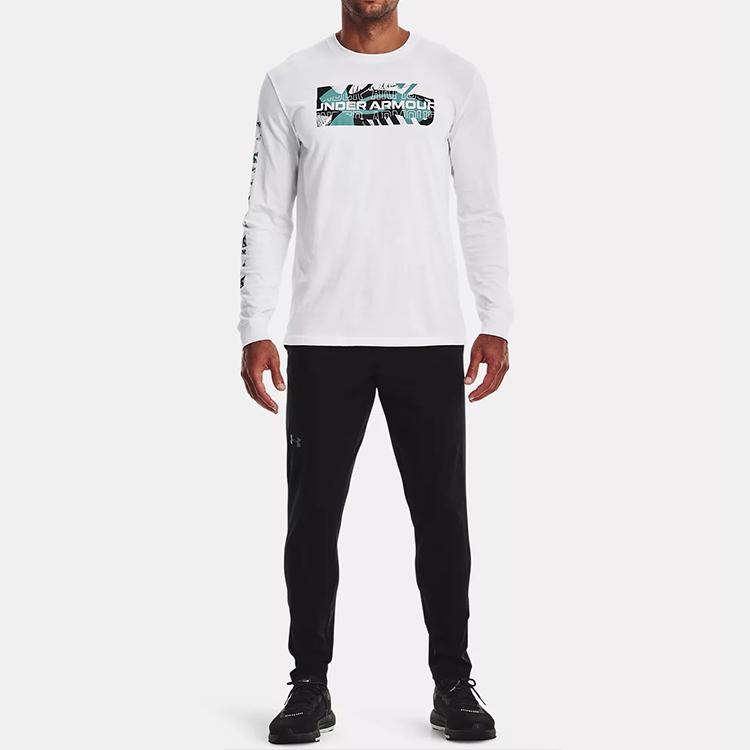 Under Armour Футболка с круглым вырезом и принтом, мужская, белая 1370531-100
