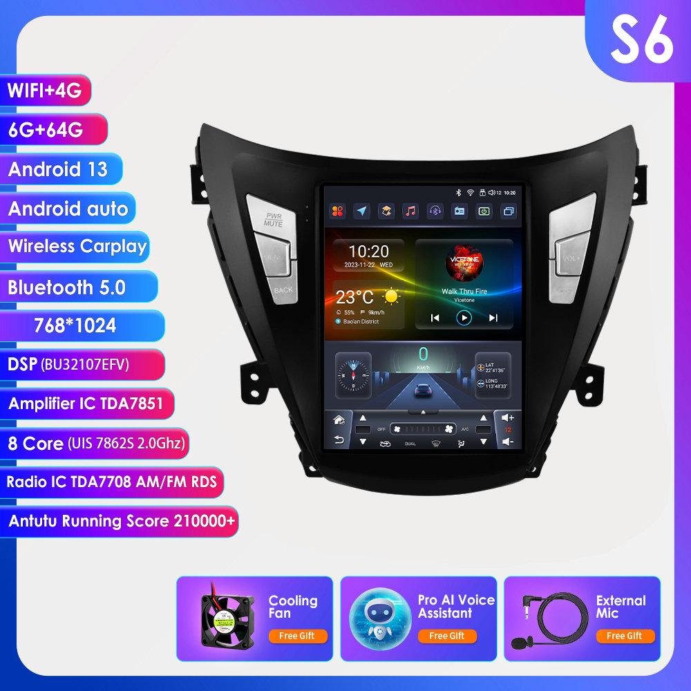 OSSURET Android Car Radio GPS для Hyundai Elantra Avante I35 2011-2013 Мультимедиа 9,7-дюймовый вертикальный экран Carplay Android Auto Player Мультимедиа Видео