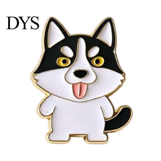 Alloy Brooch For Women Enamel Animal Pin, Cartoon Cat Dog Panda Lion Design Brooch, Funny Expression Scratch-Resistant Lapel Badge Small Accessories