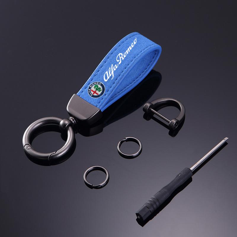 Car Leather Keychain Pendant Keyring For Men Women Gift Jewelry For Alfa Romeo giulia stelvio giulietta 159 147 156 Accessories SM8