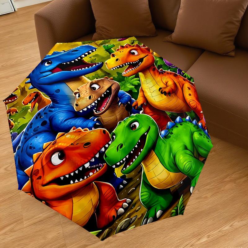 1PC Dinosaur Forest Umbrella-8-Rib Reinforced Portable Folding Travel Suitable for All Seasons Outdoor Daily Use -J0415