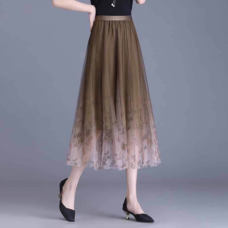 Юбка-бюст женская летняя плиссированная юбка средней и длинной длины, юбка-маятник с высокой талией и тонкая юбка-зонтик 2024