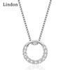 Линдон Стерлингового Серебра 925 Классическое Женское Ожерелье Кулон Циркон Модный Подарок