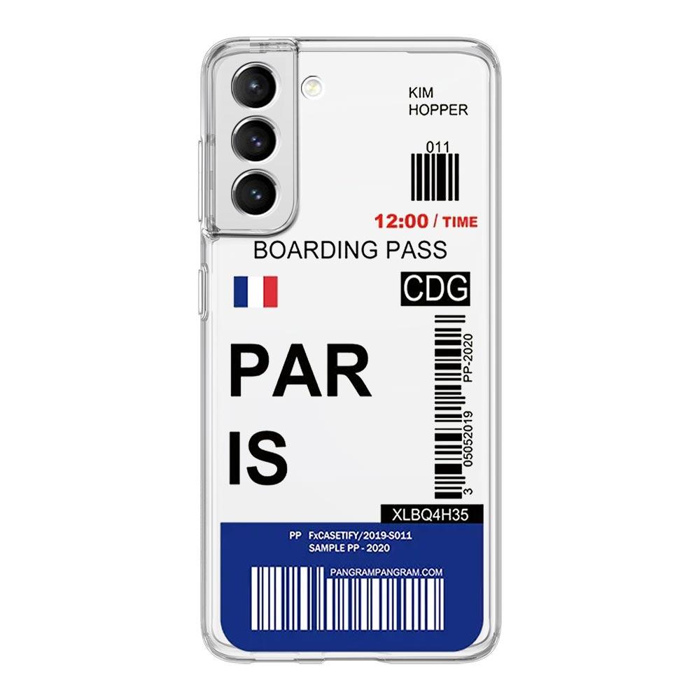 Phone Case For Samsung S24 Ultra S23 FE S22 S20 S21 5G S10 S9 Plus S10E S8 Clear World City Travel Ticket New York London Cover