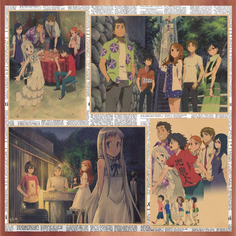 Flower Seen That Day Anime Kraft Paper Poster - Wall Decor