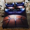 3D Sports Basketball Print Duvet Cover Set (1 Duvet Cover+2 Pillowcase) Soft And Breathable Microfiber Bedding Set For Bedroom