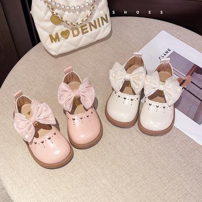Весна Новые Корейский Стиль Бант Девочки Модные и Удобные Повседневные Кожаные Туфли на Мягкой Подошве