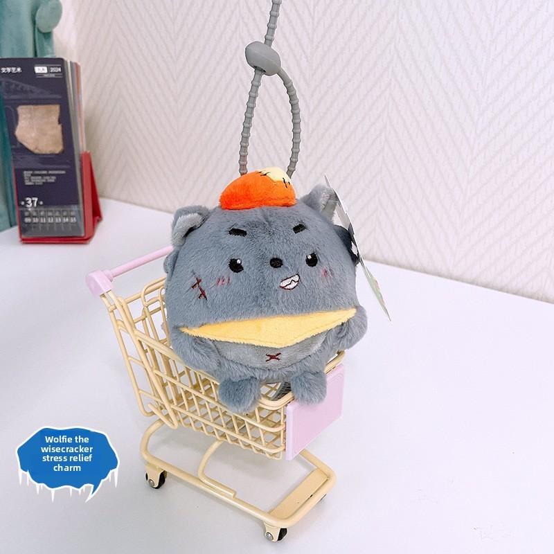 Pleasant Goat And Big Wolf Plush Keychain With Memory Foam For Stress Relief And Collectors